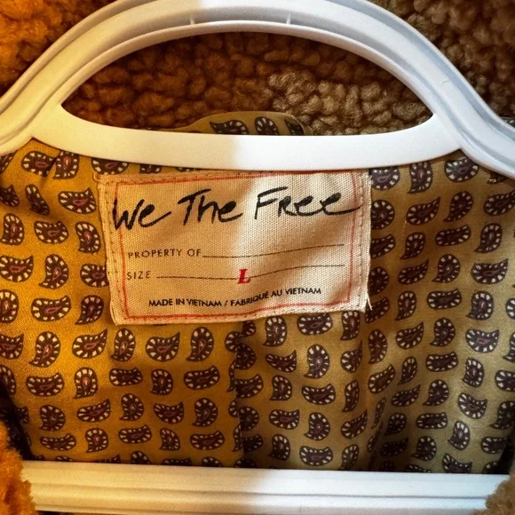 We The Free Warm Brown Teddy Jacket New - Picture 4 of 6